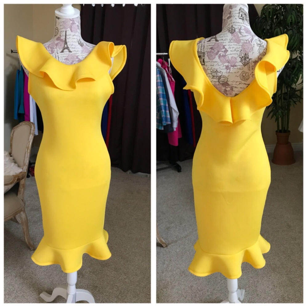 💛🌼Ruffle Yellow dress 🌼💛